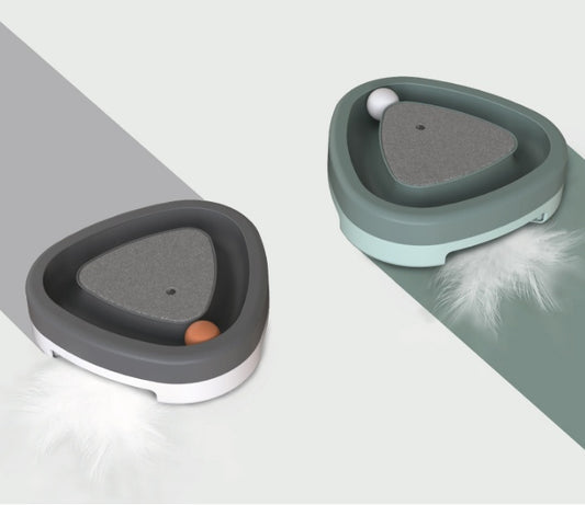 Funny Cat Triangle Turntable Electric Scratcher