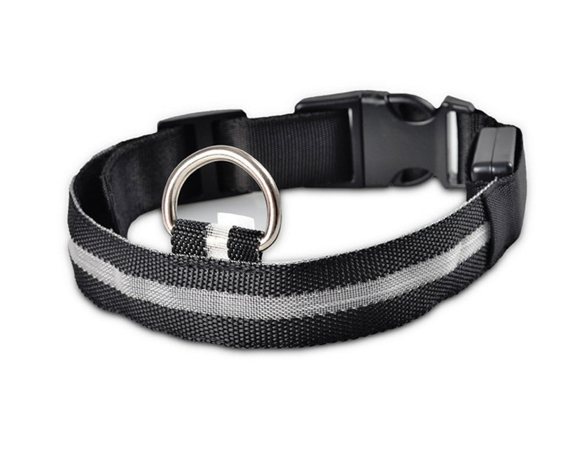 Flashing Nylon LED Dog Collar for Night Safety