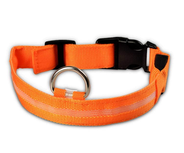 Flashing Nylon LED Dog Collar for Night Safety