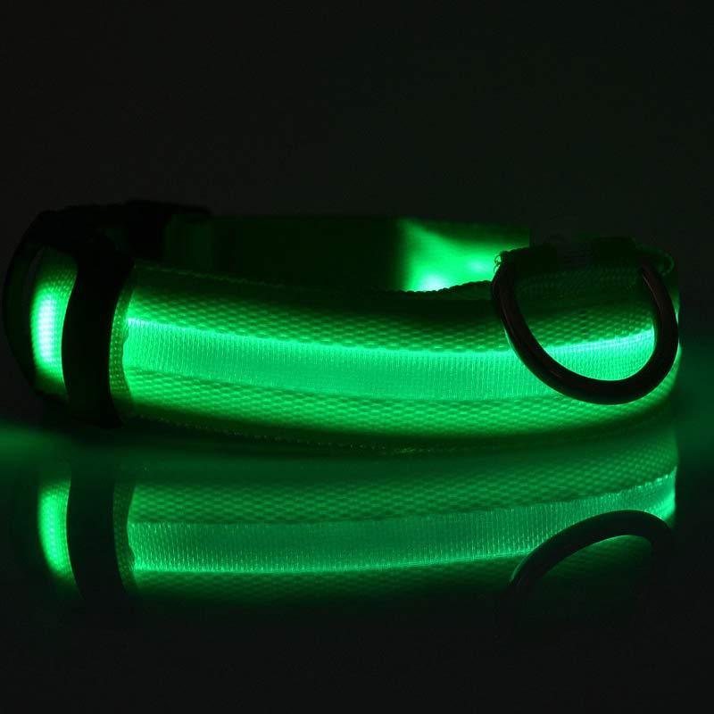 Flashing Nylon LED Dog Collar for Night Safety
