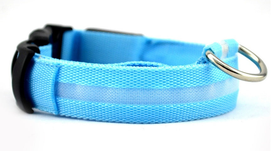 Flashing Nylon LED Dog Collar for Night Safety