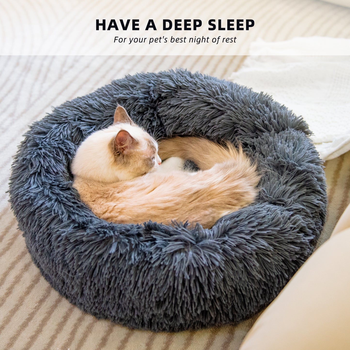 Round Dog Beds For Small Dogs and Cat's
