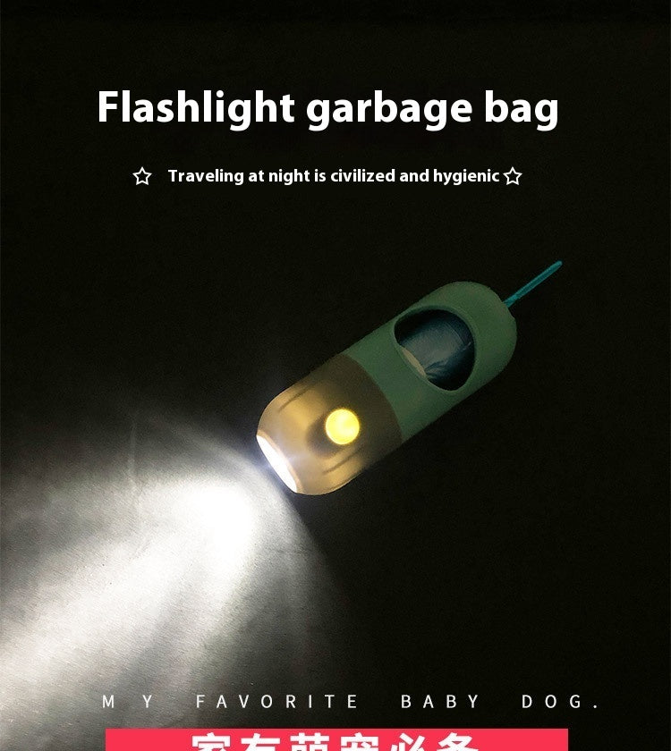 Led Light Pet Waste Bag Dispenser For Dogs and Cats Poop with Scooper Waste Bags