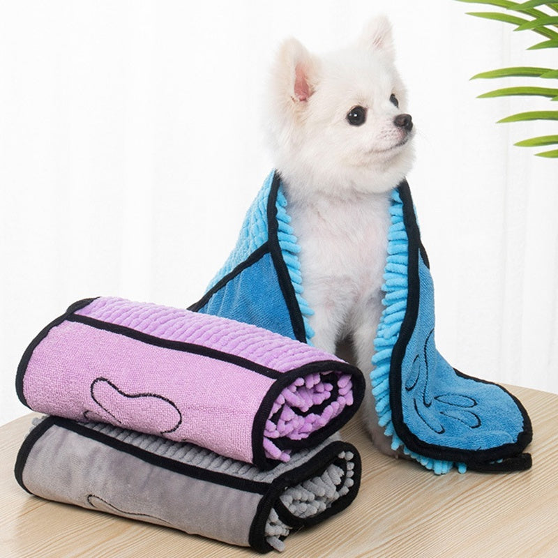 Dogs and Cat Towels - Super Absorbent Dog Bathrobe Microfiber Bath Towels, Quick-Drying Cat Bath Towel