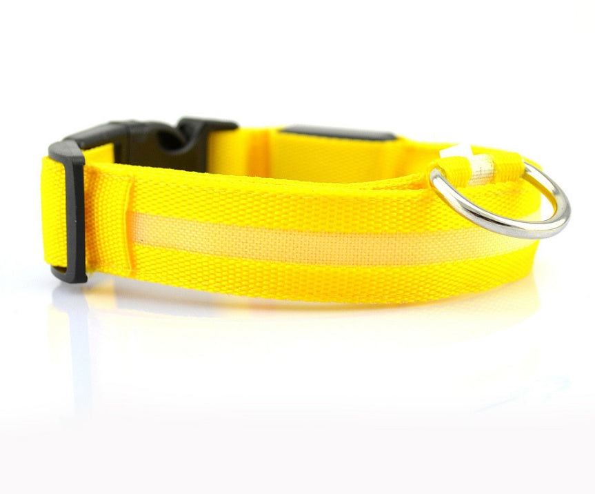 Flashing Nylon LED Dog Collar for Night Safety