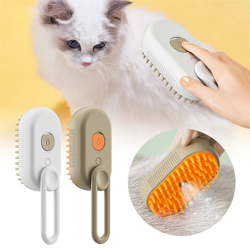 Easy Grooming with Cat Steam Brush and Steamy Dog Brush