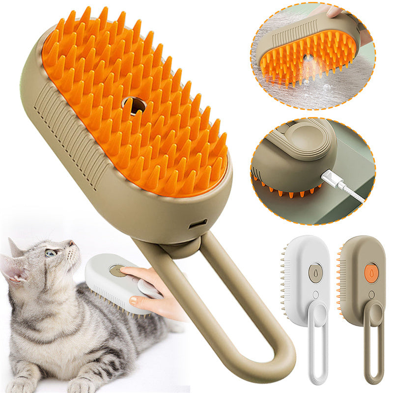 Easy Grooming with Cat Steam Brush and Steamy Dog Brush