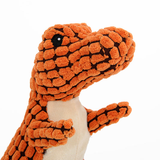 Dog and Cat Chewy Plush Toy - Dinosaur