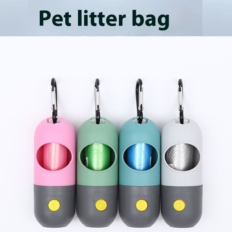 Led Light Pet Waste Bag Dispenser For Dogs and Cats Poop with Scooper Waste Bags