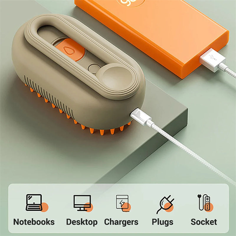 Easy Grooming with Cat Steam Brush and Steamy Dog Brush