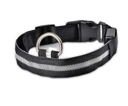 Flashing Nylon LED Dog Collar for Night Safety
