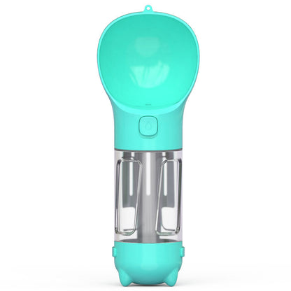 Pet Water Bottle, Feeder Bowl, Garbage Bag Storage, Portable Pet Outdoor Travel 3 In 1 Dog Water Bottle