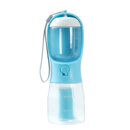 Dog Water Cup Drinking Food, Garbage Bag Three-in-one Portable Small Multi-functional Pet Cups