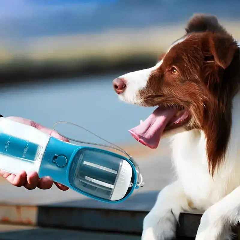 Dog Water Cup Drinking Food, Garbage Bag Three-in-one Portable Small Multi-functional Pet Cups