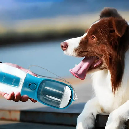 Dog Water Cup Drinking Food, Garbage Bag Three-in-one Portable Small Multi-functional Pet Cups