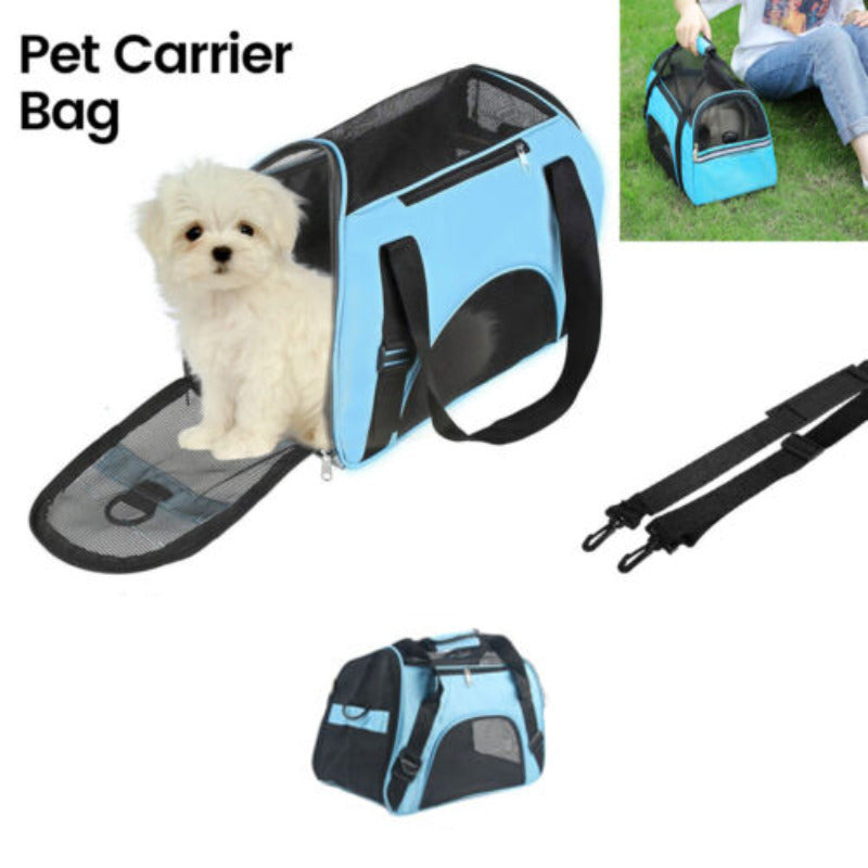Amazing and Comfortable Pet Carrier Bag - Foldable by the Sides