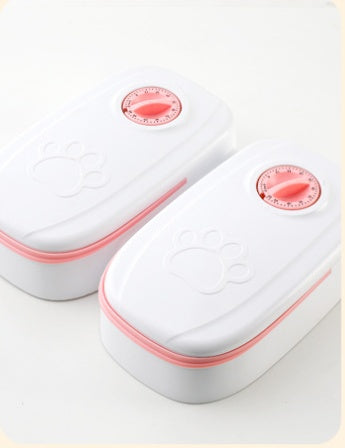Smart Food Dispenser For Cats Dogs with a Stainless Steel Bowl