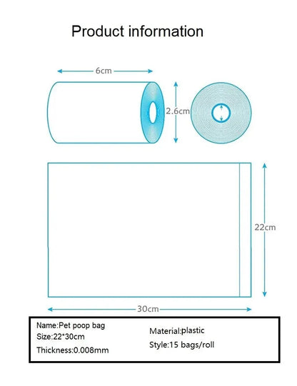 Portable Plastic Dog Poop Bag