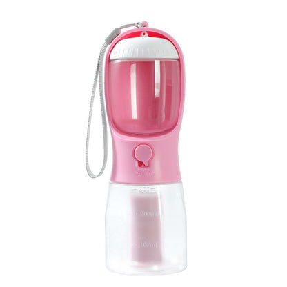 Dog Water Cup Drinking Food, Garbage Bag Three-in-one Portable Small Multi-functional Pet Cups