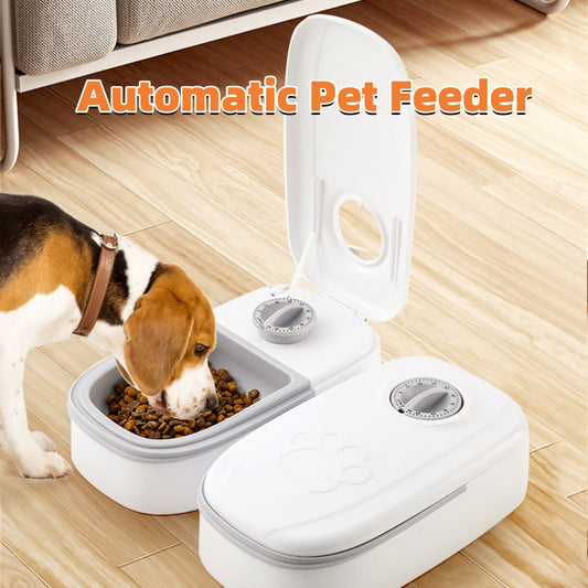 Smart Food Dispenser For Cats Dogs with a Stainless Steel Bowl