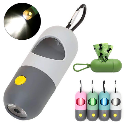 Led Light Pet Waste Bag Dispenser For Dogs and Cats Poop with Scooper Waste Bags