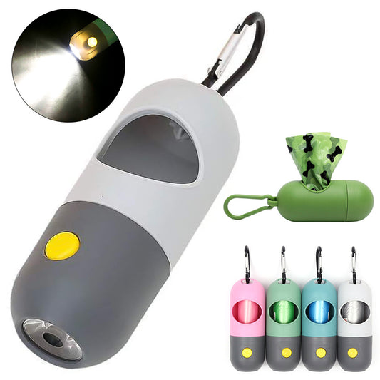 Led Light Pet Waste Bag Dispenser For Dogs and Cats Poop with Scooper Waste Bags