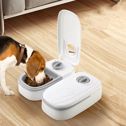 Smart Food Dispenser For Cats Dogs with a Stainless Steel Bowl
